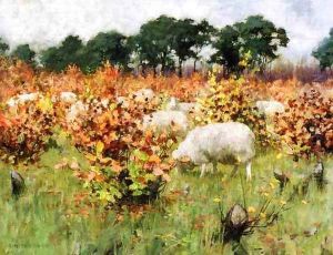 Grazing Sheep by George Hitchcock