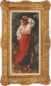 Peasant Girl In The Vineyard