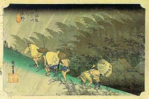 53 Stations on the Tokaido- Sudden Shower over Shono