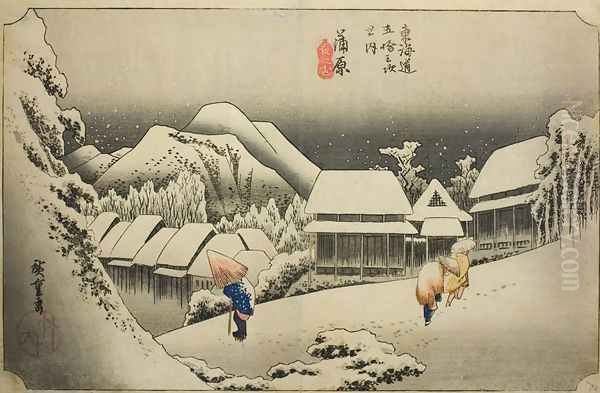 Kanbara, Evening Snow - view 1