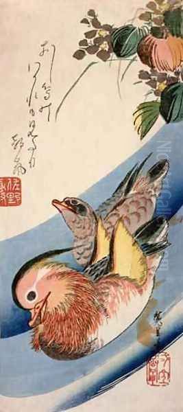 Two Mandarin Ducks - view 1