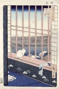Asakusa Rice Fields during the festival of the Cock from the series Meisho Edo Hyakkei One Hundred Views of Edo