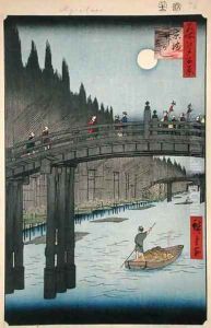 Bamboo Yards Kyobashi Bridge No 76 from One Hundred Views of Edo Edo Period Ansei Era