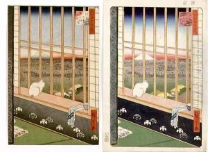 Asakusa Rice Fields during the Festival of the Cock from the series 100 Views of Edo 2