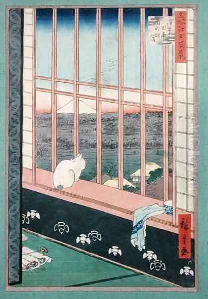 Asakusa Rice Fields during the festival of the Cock from the series 100 Views of Edo - view 1