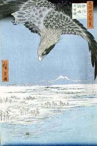 Eagle Over 100000 Acre Plain at Susaki Fukagawa Juman tsubo from the series 100 Views of Edo Meisho Edo hyakkei
