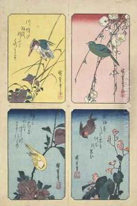 Four Bird and Flower Prints Edo period