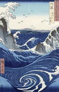 View of the Naruto whirlpools at Awa from the series Rokuju yoshu Meisho zue
