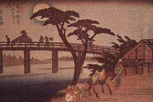 Moonlight over Nagacubo by Utagawa or Ando Hiroshige