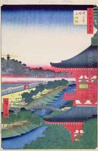 Zojoji Pagoda and Akabane from One Hundred famous Views of Edo