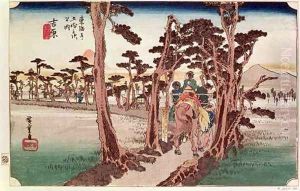 Fuji from Yoshiwara from 53 Stations of the Tokaido by Utagawa or Ando Hiroshige