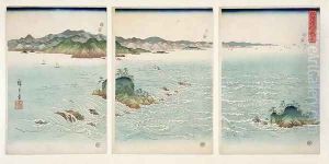 The Rapids of Naruto in Awa Province from the series Snow Moon and Flowers