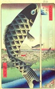 Suido Bridge and Surugadai Suidobashi Surugadai No 48 from Famous Views of Edo Edo Period Ansei Era