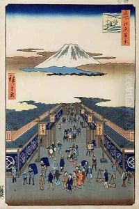 The Road to Mount Fuji by Utagawa or Ando Hiroshige
