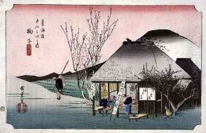 The Teahouse at Mariko from the series 53 Stations on the Eastern Coast Road
