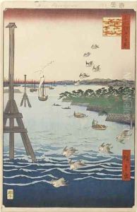 View of Shiba Coast No 108 from One Hundred Famous Views of Edo