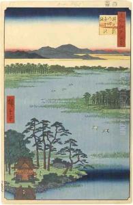Benten Shrine Inokashira Pond No 87 from One Hundred Famous Views of Edo