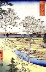 Fuji from Yuhi Ga Megwo No 10 from the series 36 Views of Mt Fuji by Utagawa or Ando Hiroshige