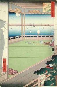 Moon viewing Point plate 82 from the series One Hundred Famous Views of Edo Edo Period Ansei Era by Utagawa or Ando Hiroshige