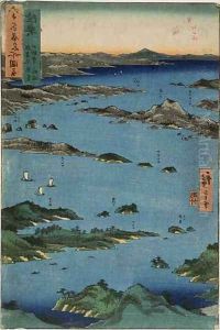 Mutsu Province Scenery at Matsushima from the series Illustrations of Famous Places in the Sixty odd Provinces by Utagawa or Ando Hiroshige