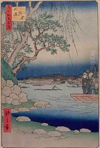 The Banks of the Omaya from 100 Views of Edo