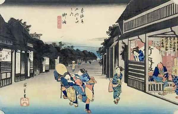 Goyu Waitresses Soliciting Travellers from the series 53 Stations of the Tokaido - view 1