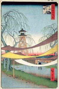 Hatsune Riding Grounds Bakuro cho No 6 from One Hundred Views of Edo by Utagawa or Ando Hiroshige