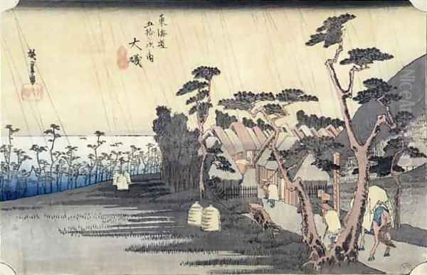 Oiso Toraga Ame Shower from the series 53 Stations of the Tokaido Road - view 1