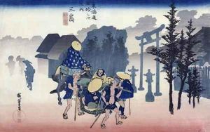 Morning Mist at Mishima from the series 53 Stations of the Tokaido by Utagawa or Ando Hiroshige