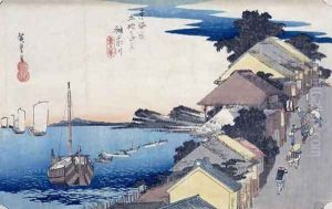 Kanagawa View of the Ridge from the series 53 Stations of the Tokaido by Utagawa or Ando Hiroshige
