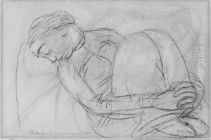 Schlafende Frau by Ernst Barlach