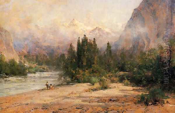 Bow River Gap at Banff, on Canadian Pacific Railroad - view 1