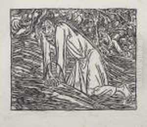 Ernst Barlach "christ In Gethsemane". 1919. 1919 by Ernst Barlach