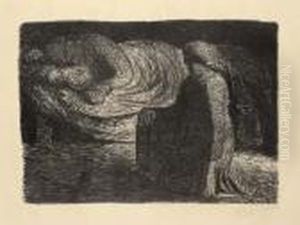 Kniende Mutter Am Bette Des Schlafenden Sohns, From Der Tote Tag (schult 27) by Ernst Barlach