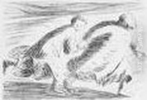 Die Fliehenden (schult 92) by Ernst Barlach
