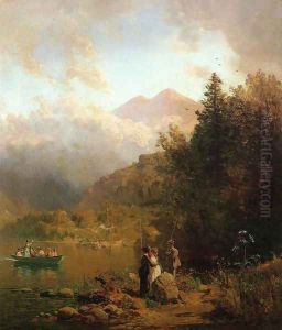 Fishing Party in the Mountains by Thomas Hill