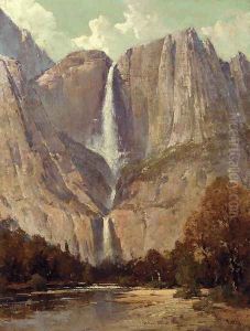 Bridle Veil Fall, Yosemite by Thomas Hill