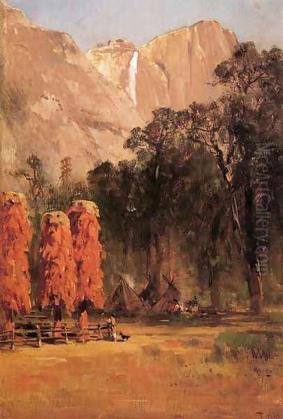 Acorn granaries, by Piute Indian camp in Yosemite - view 1