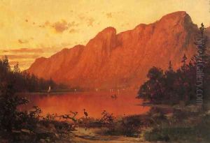 Profile Peakk from Profile Lake, New Hampshire by Thomas Hill