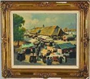 le Marche Du Faouet by Henri Alphonse Barnoin