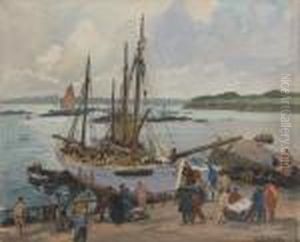 Le Retour Des Pecheurs by Henri Alphonse Barnoin