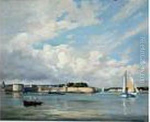 Aux Abords De La Ville Close by Henri Alphonse Barnoin