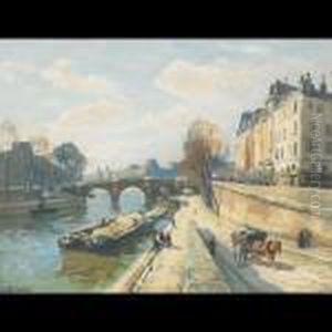 Pont Neuf Paris by Henri Alphonse Barnoin