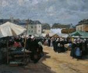 Marche En Bretagne by Henri Alphonse Barnoin