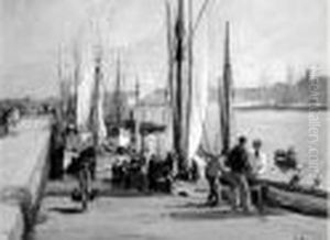 Le Port De Concarneau by Henri Alphonse Barnoin