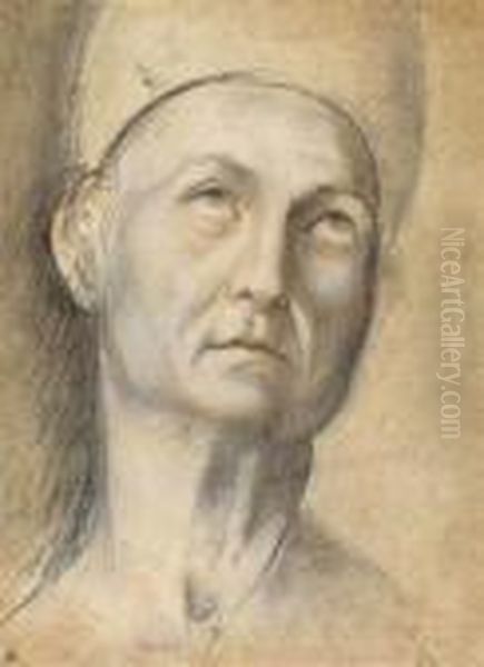 Portrait Of A Saint Gazing Upwards - view 1