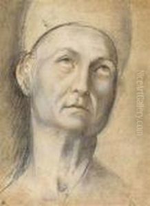 Portrait Of A Saint Gazing Upwards