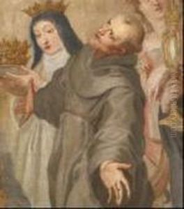 San Francesco E Due Sante by Federico Fiori Barocci