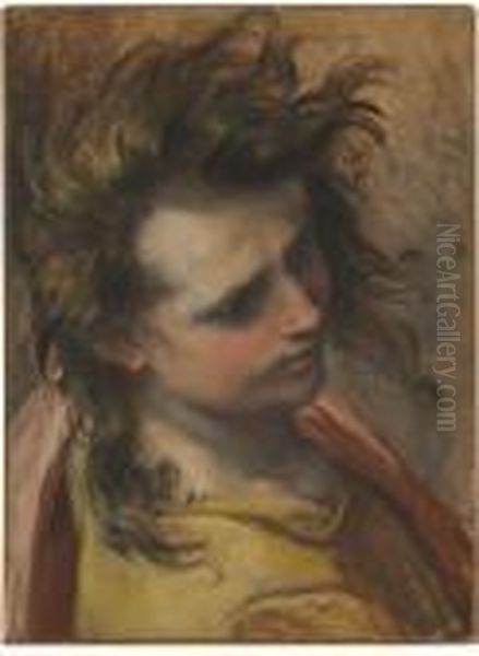 Head Of Saint John The
Evangelist, An Oil Study For The Entombmentof Christ In The Church Of
Santa Croce, Senigallia - view 1
