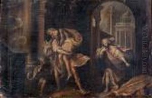 Aeneas And Anchises Escaping From Rome by Federico Fiori Barocci